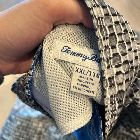 Men’s Tommy Bahama Baja Geo Wave board shorts gray/navy size XXL - Picture 4 of 8